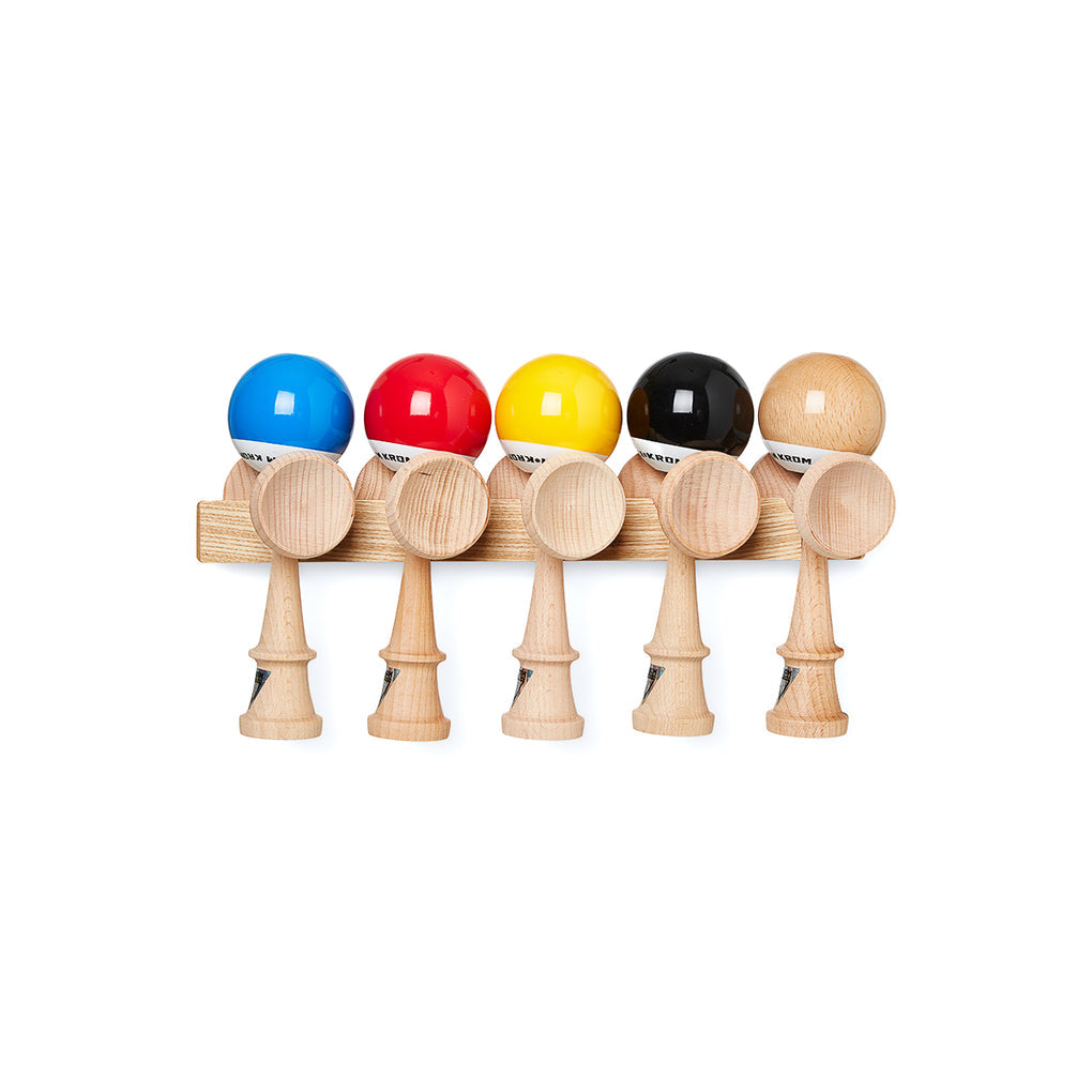Premium Krom Cliff John Kendama Rack - Professional Wooden Skill Toy Holder for Kendama Players - Perfect for Home, Office, or Competition Display