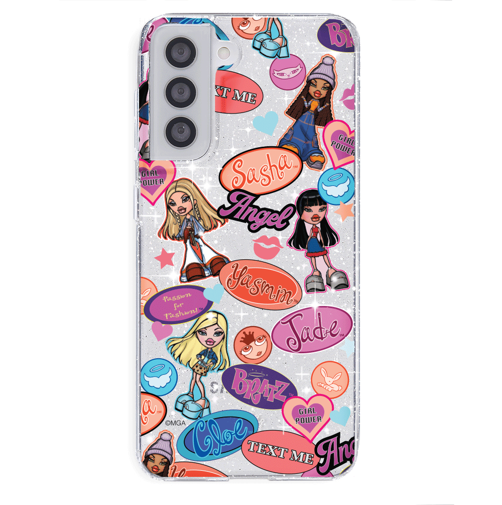Bratz Glitter Phone Case for Samsung Galaxy - Trendy Protective Cover for Girls, Teens & Women - Perfect for School, Parties & Everyday Use