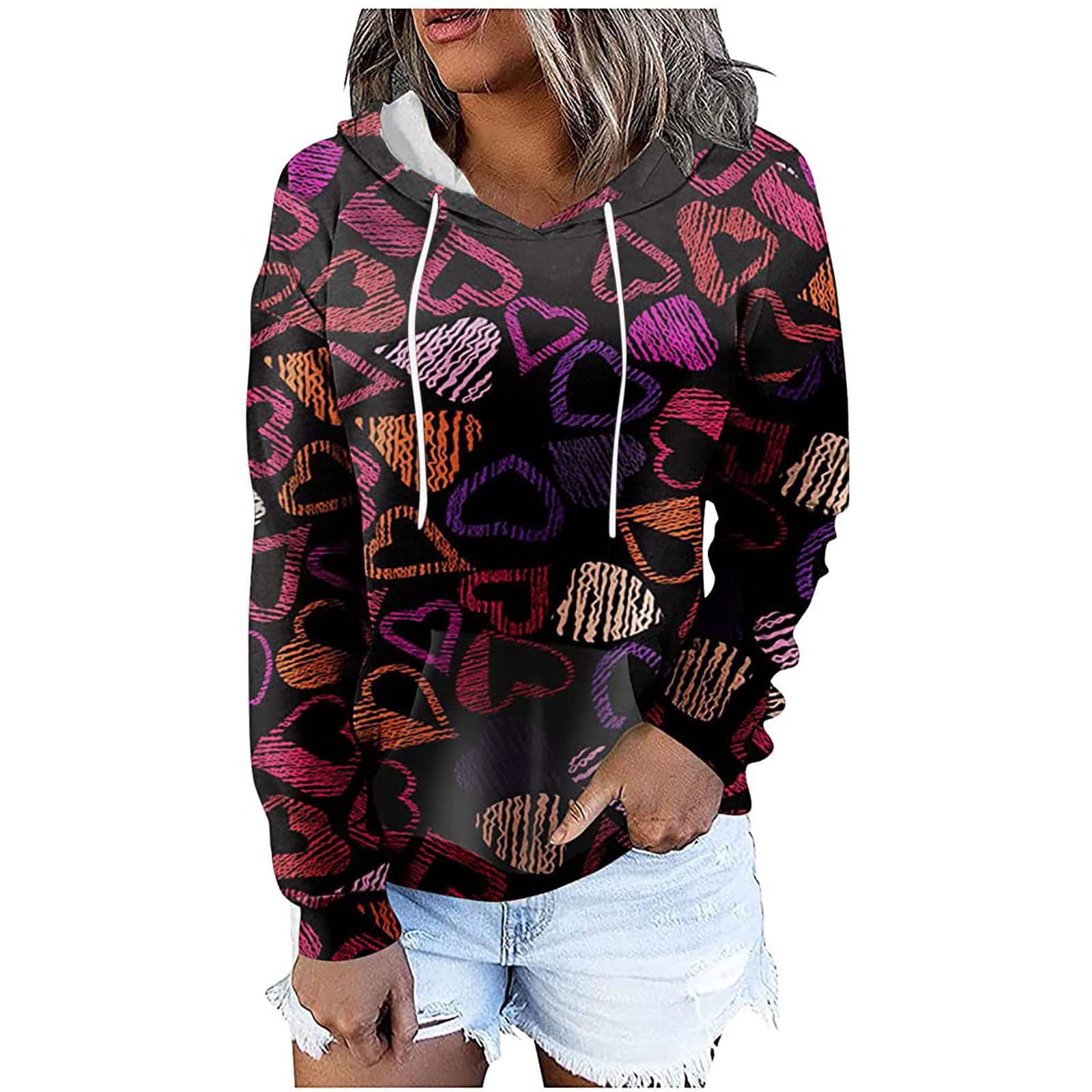 Miximx Oversized Hoodie for Women - Gothic Skull Print Long Sleeve Sweatshirt | Butterfly Design Fall Fashion | Cozy Casual Wear for Street Style & Loungewear