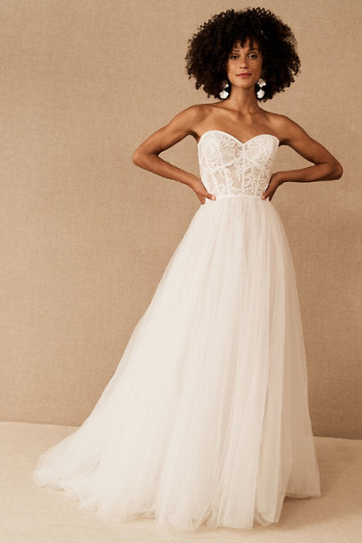 BHLDN Wtoo Clarinda Wedding Gown - Elegant Lace Bridal Dress for Beach, Garden & Formal Ceremonies