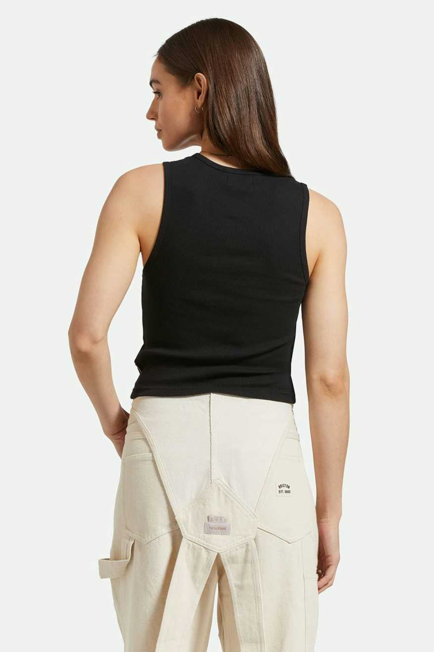 Classic Organic Cotton A Tank Top for Women - Black | Comfortable & Breathable for Yoga, Workout & Casual Wear