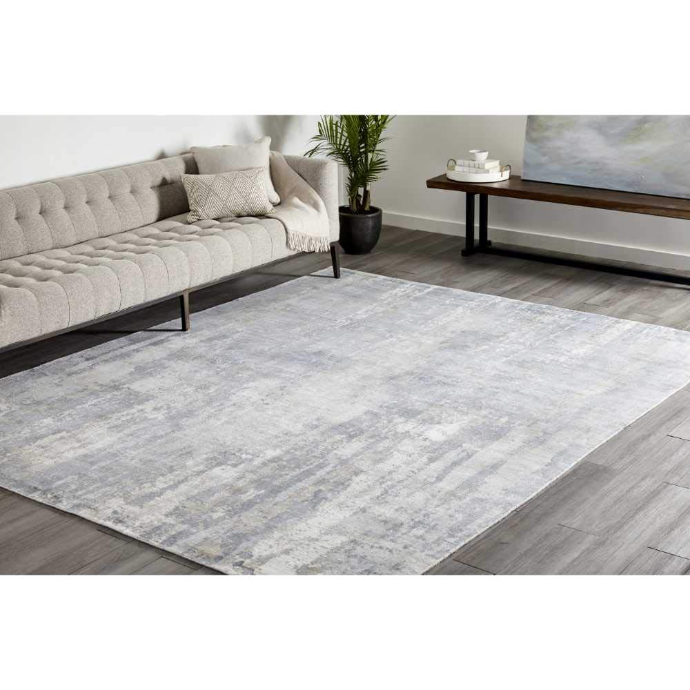 Solo Rugs Hagues Contemporary Abstract Hand Loomed Area Rug, Dove Gray, 5' x 8' - Perfect for Living Room, Bedroom & Office Decor