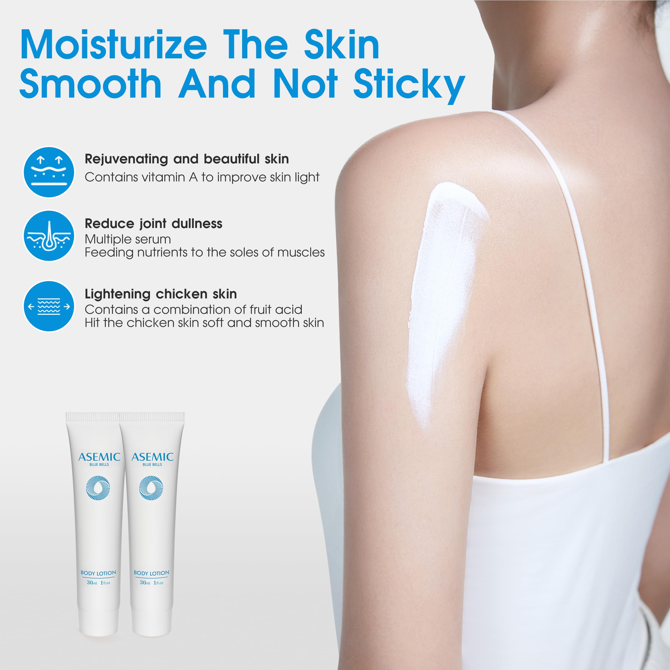 ASEMIC Mini Travel Size Body Lotion - 100 Pack (1 fl oz Each) | Bulk Toiletries for Hotels, Hospitality & Travel | Moisturizing Blue Bell Scent for Dry Skin Care - Perfect for Hotels, Gyms, Spas & Guest Amenities