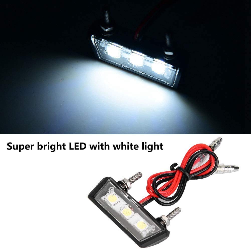 Universal 12V 3-LED Motorcycle License Plate Light - E-Mark Certified, Waterproof, Fits Trucks, ATVs, Vans & More | Perfect for Night Riding & Vehicle Customization