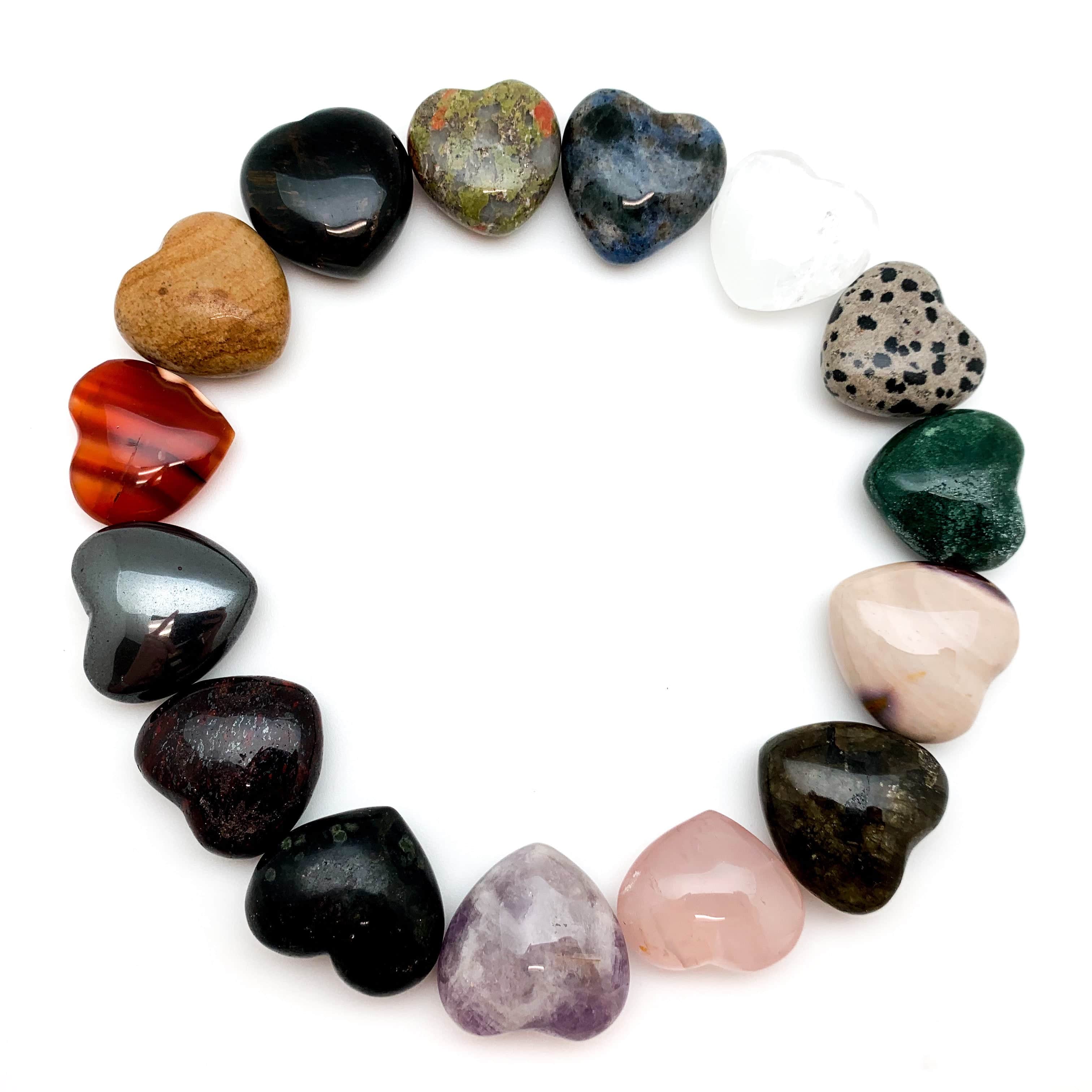 Blue Goldstone Crystal Puff Heart Necklace - Healing Stone Jewelry for Women - Perfect for Meditation, Energy Work & Spiritual Gifts