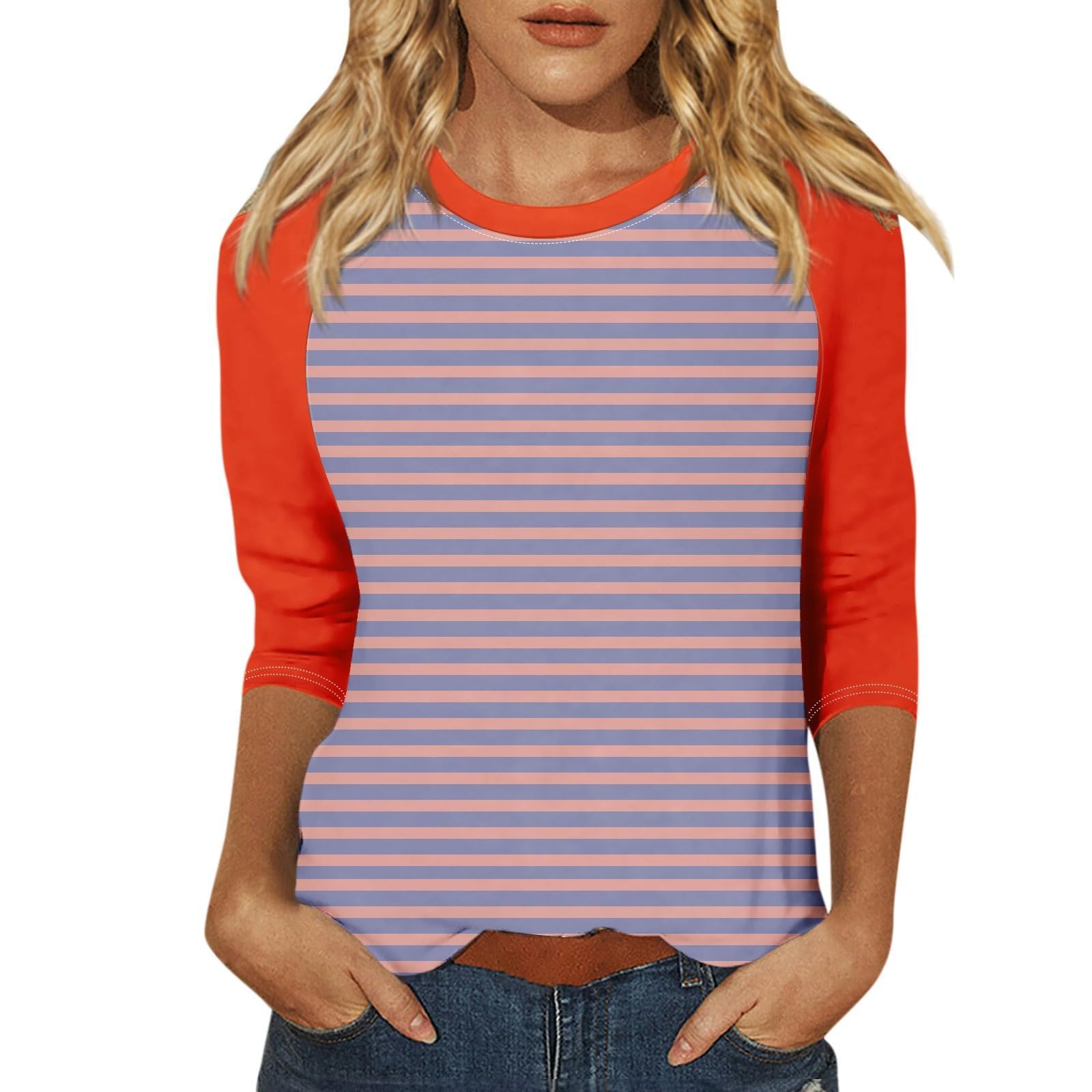 Women's 3/4 Sleeve Comfortable T-Shirts - Trendy Black Summer Tops for Women | Casual Wear, Office Outfits & Weekend Style