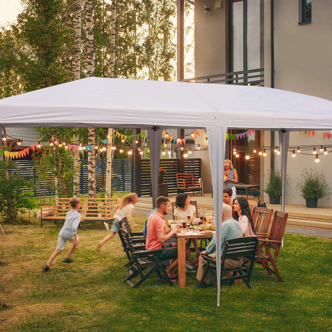 Quictent 10x20 ft Pop Up Canopy Tent - Waterproof Instant Shelter with 6 Sand Bags for Outdoor Events, Parties, Picnics & Camping | Heavy Duty Gazebo for Backyard, Beach & Tailgating