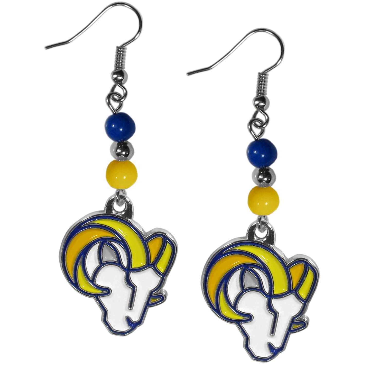 NFL Fan Bead Dangle Earrings for Women - Team Spirit Football Jewelry - Perfect for Game Day, Tailgating & Sports Events