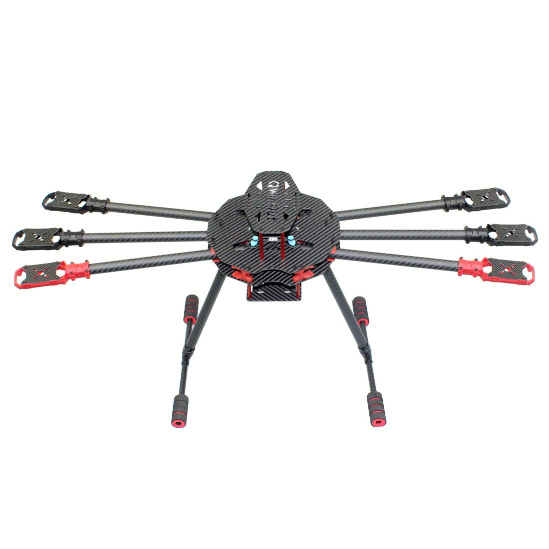 QWinOut Q650 3K Carbon Fiber 6-Axis Folding Arm FPV Drone Frame Kit with Landing Gear - Lightweight UAV Quadcopter DIY Build for Aerial Photography, Racing & Professional Filming