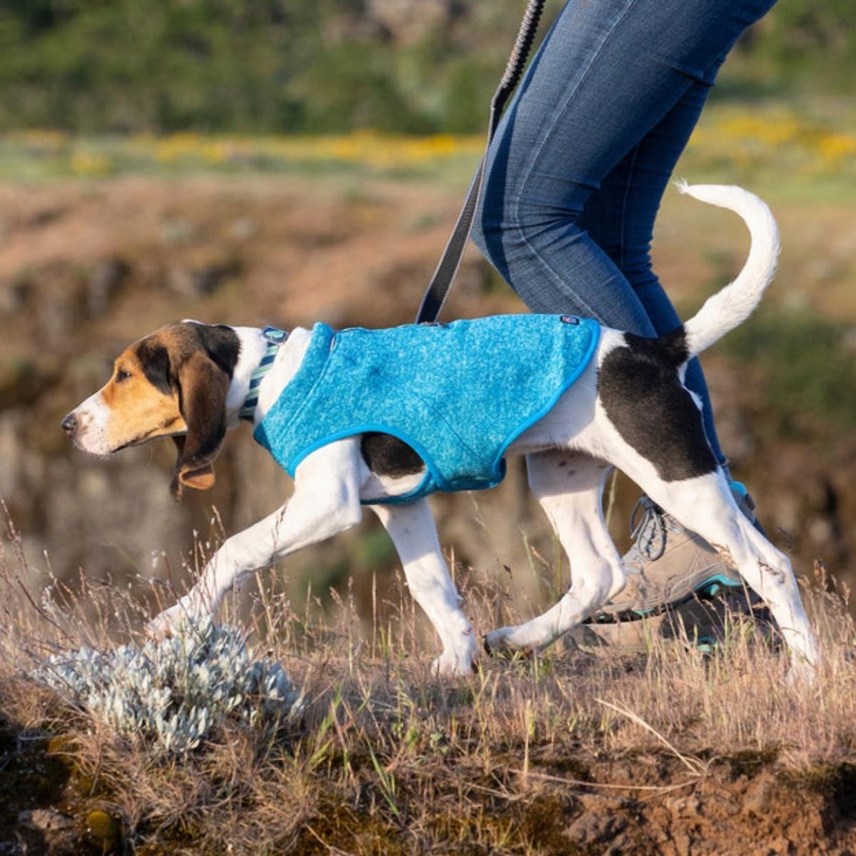 Kurgo Grey Polar Fleece Dog Sweater - Cozy & Warm Knit Dog Sweater for Small, Medium & Large Dogs - Perfect for Winter Walks & Indoor Comfort