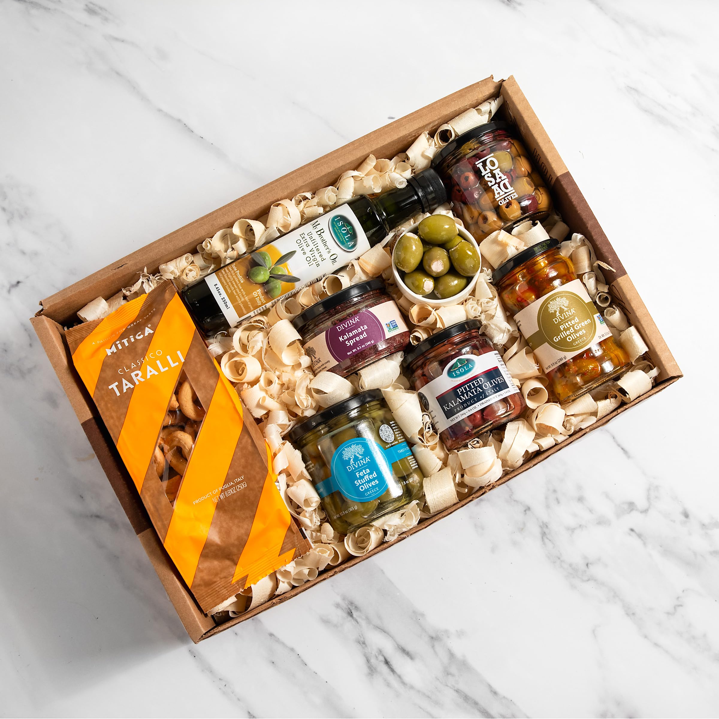 Premium Gourmet Olive Lover's Gift Box - Italian, Greek, Spanish & Portuguese Olive Assortment with Organic Options - Perfect for Holiday Gifts, Charcuterie Boards & Mediterranean Cooking