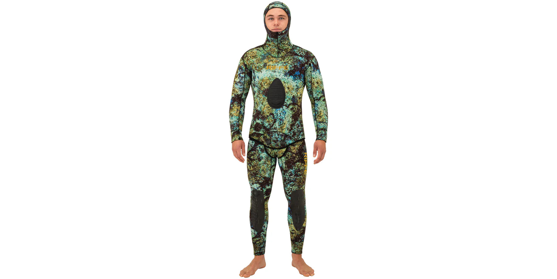 Riffe DIGI TEK Camo Wetsuit for Men - 5mm Neoprene Full Body Scuba Diving Suit | Perfect for Spearfishing, Freediving & Cold Water Adventures
