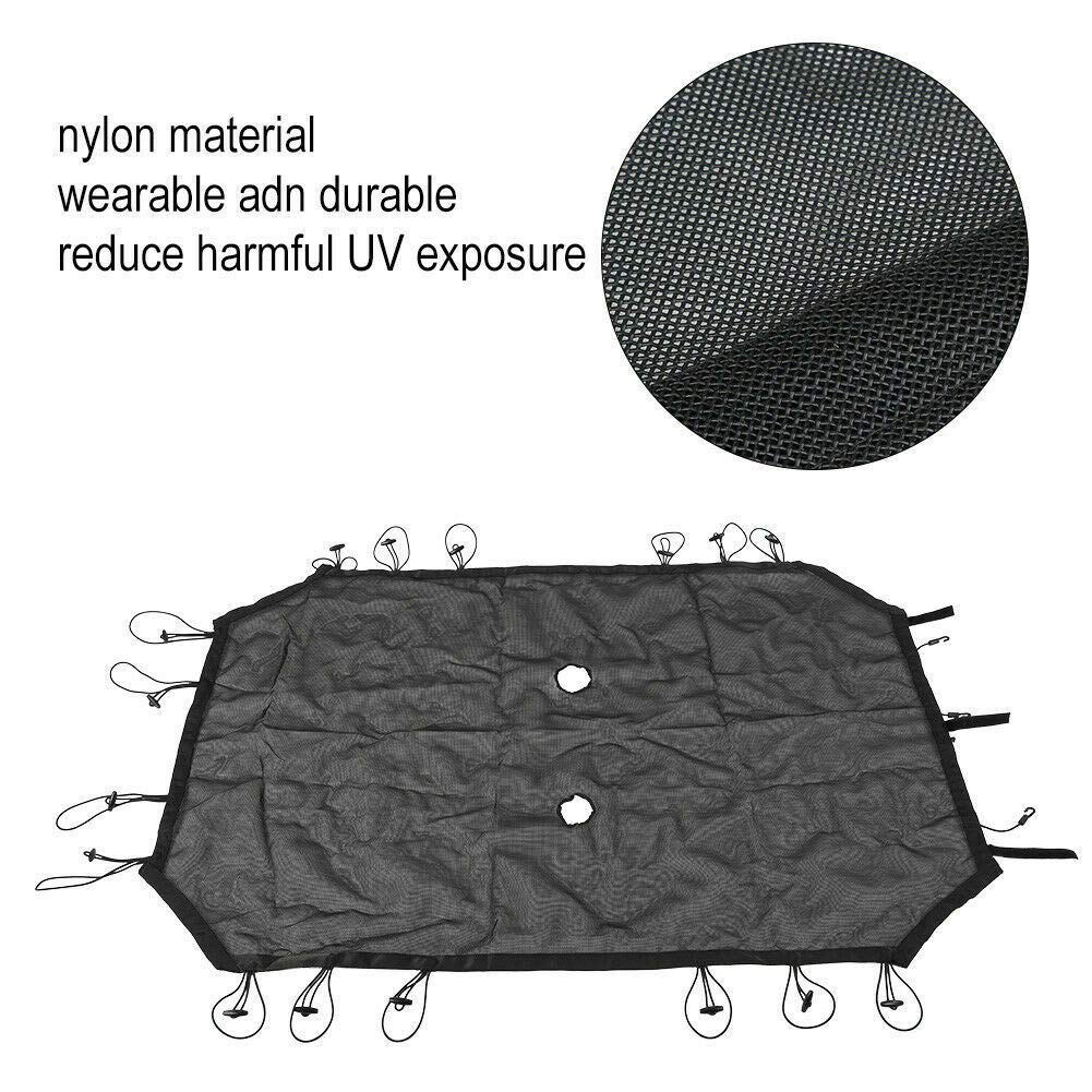 Sun Shade Bimini Top for Jeep Wrangler JK JKU Unlimited (2007-2018) - UV Protection Convertible Soft Top Cover for 4-Door Models - Perfect for Beach, Off-Road & Summer Driving