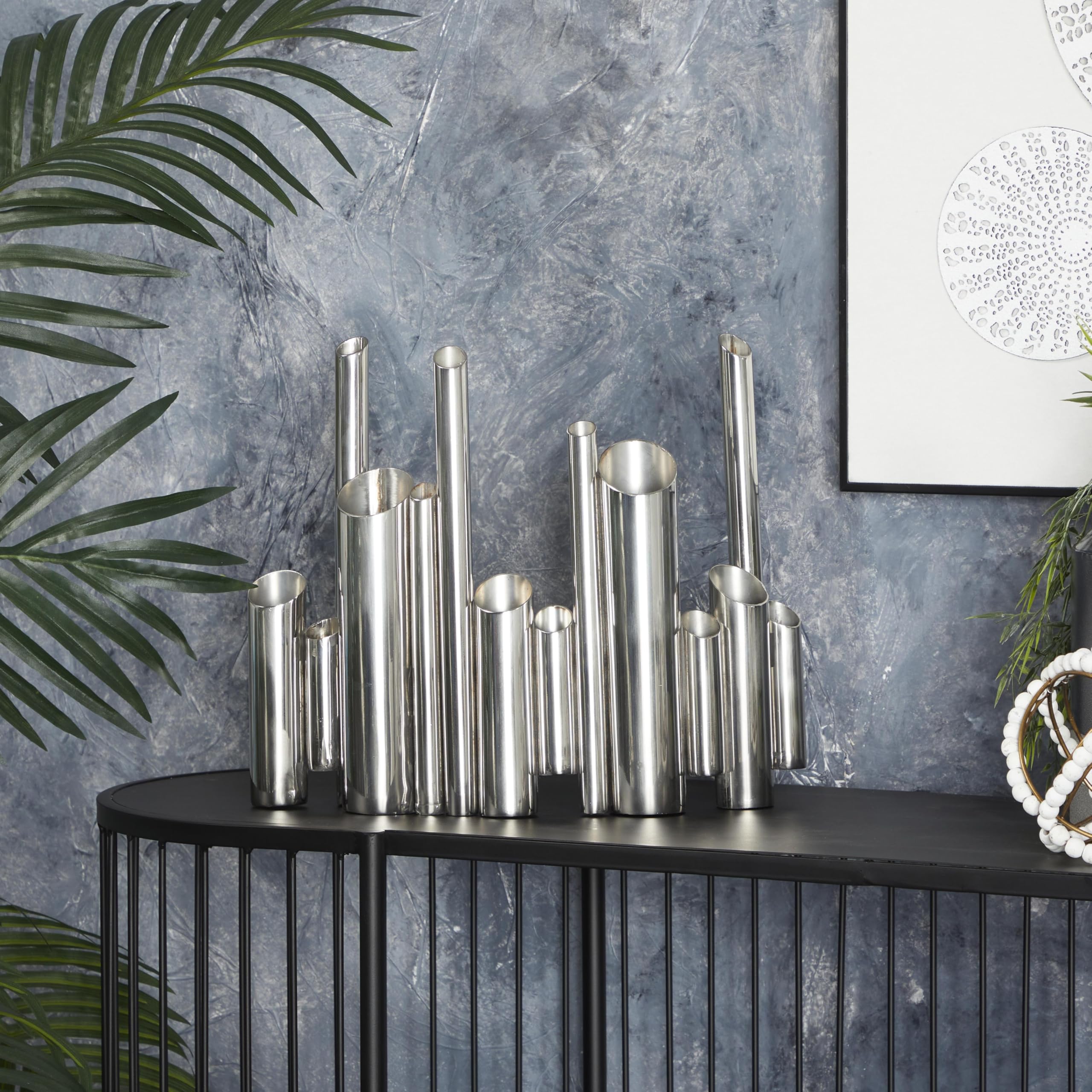 CosmoLiving by Cosmopolitan Stainless Steel Decorative Vase - 14