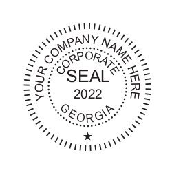 Georgia Corporate Seal - 1-5/8
