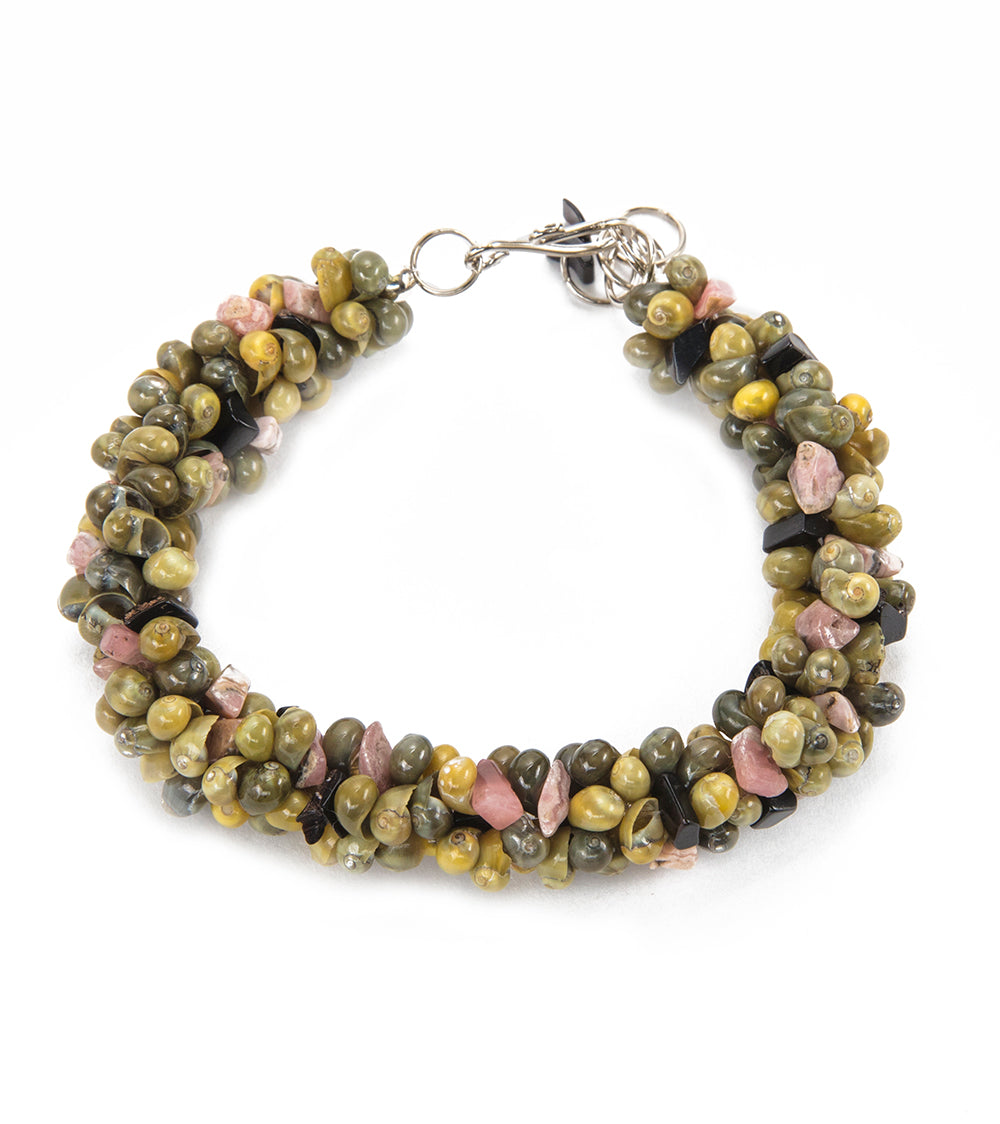 Green Hakulei Bracelet - Handmade Beaded Jewelry for Women | Boho Chic Accessory for Casual Wear, Festivals & Beach Outfits