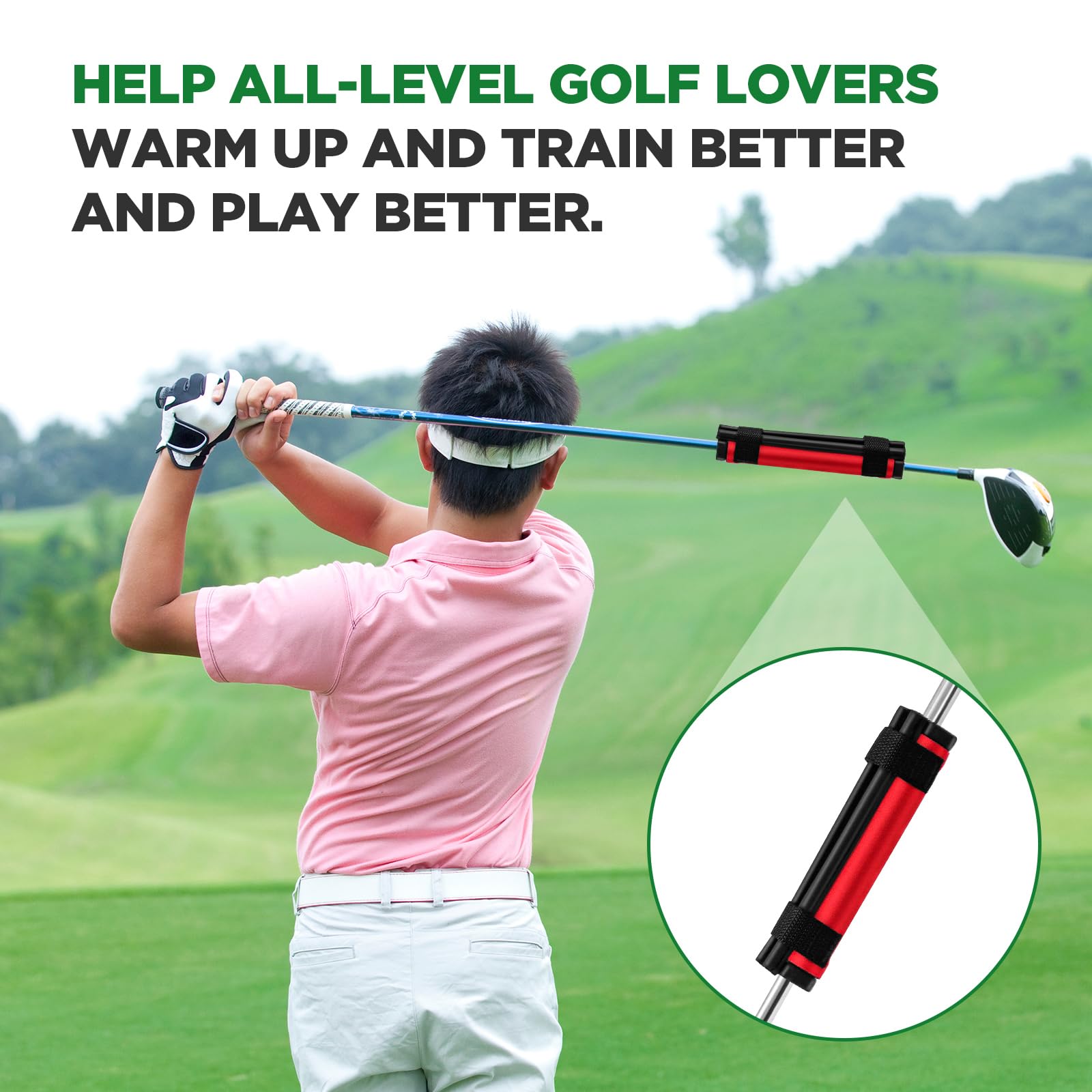 **Golf Swing Trainer Rings with 2 Weighted Donuts – Adjustable Golf Club Weights for Practice, Warm Up & Swing Improvement – Perfect for Driving Range & Home Training**
