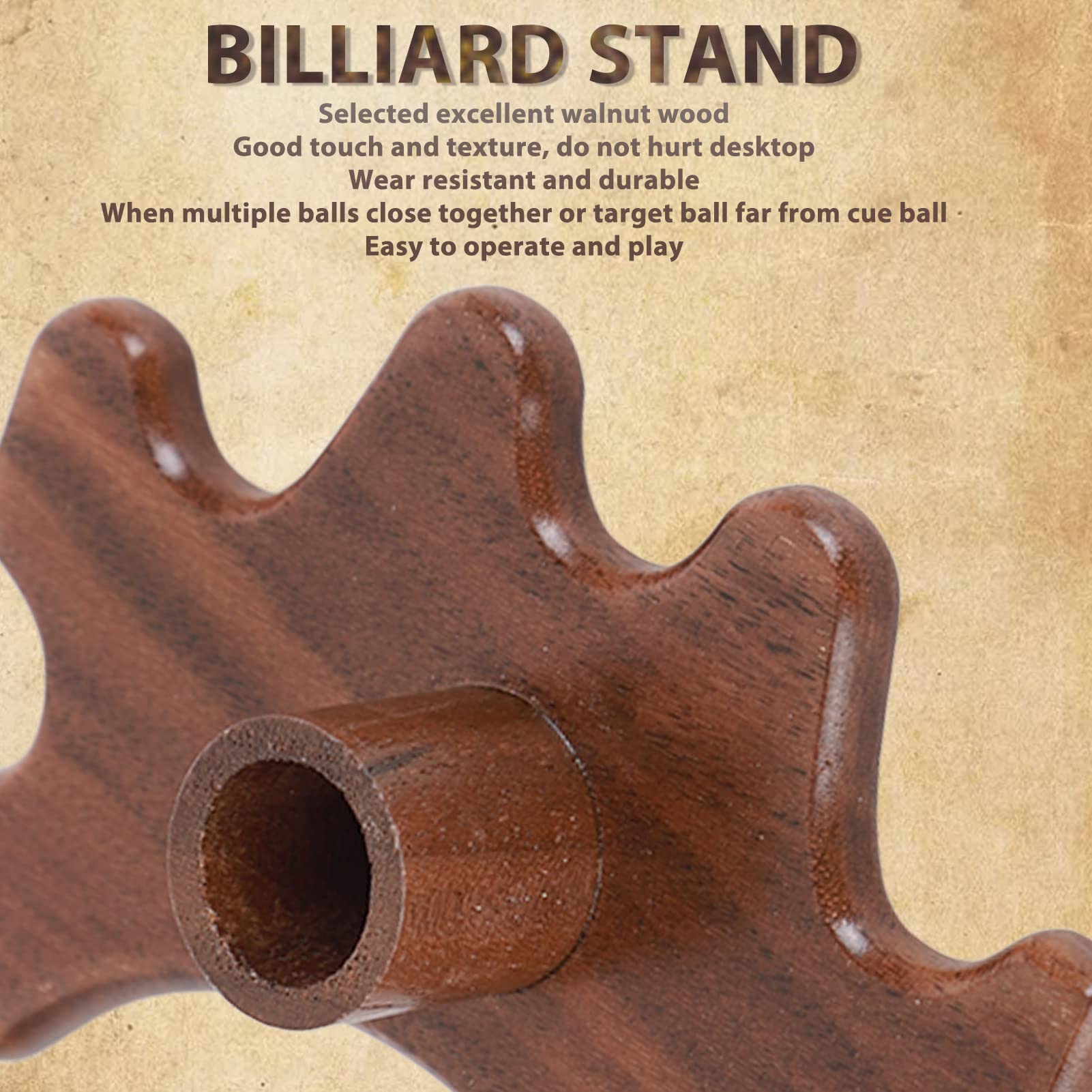 Professional Wooden Pool Cue Bridge - Low Fork Design for Billiards & Snooker | Perfect for Precise Shots in Tight Spaces & Training Exercises