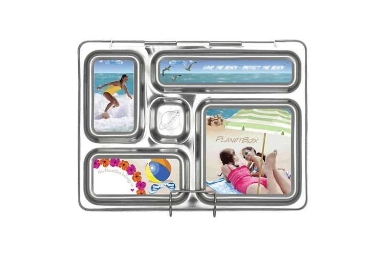 PlanetBox Rover Stainless Steel Bento Lunch Box for Kids & Adults | Eco-Friendly Reusable Food Container | Perfect for School, Work, Picnics & Travel