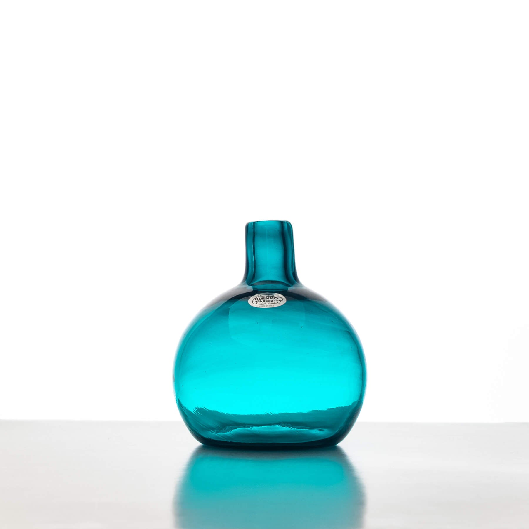 1423 Ball Bud Vase - Cerulean Blue Glass Flower Holder for Small Bouquets, Centerpieces & Home Decor | Perfect for Weddings, Parties & Tabletop Arrangements