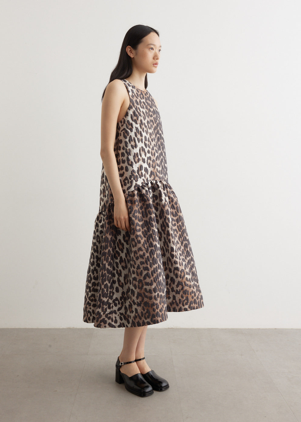 Elegant 3D Jacquard Midi Dress for Women - Floral Embroidery A-Line Summer Dress for Parties, Weddings & Special Occasions