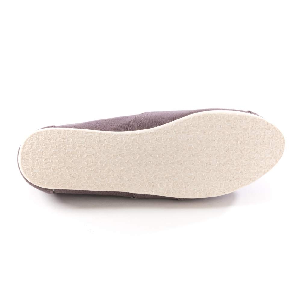 TOMS Women's Alpargata Casual Slip-On Shoes - Comfortable Grey Espadrilles for Everyday Wear | Perfect for Walking, Travel & Summer Outfits