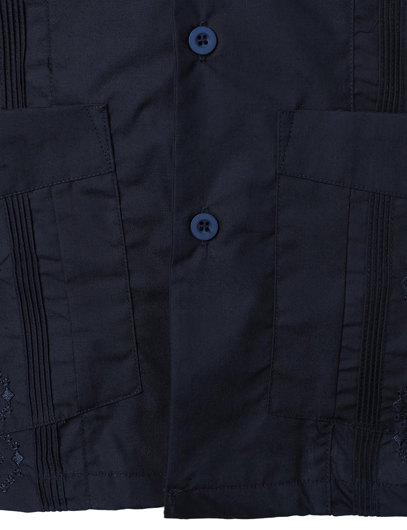 VATPAVE Men's Embroidered Cuban Guayabera Shirts | Short Sleeve Casual Button Down Shirt for Beach, Summer & Tropical Vacations | Lightweight Breathable Linen Blend Fabric