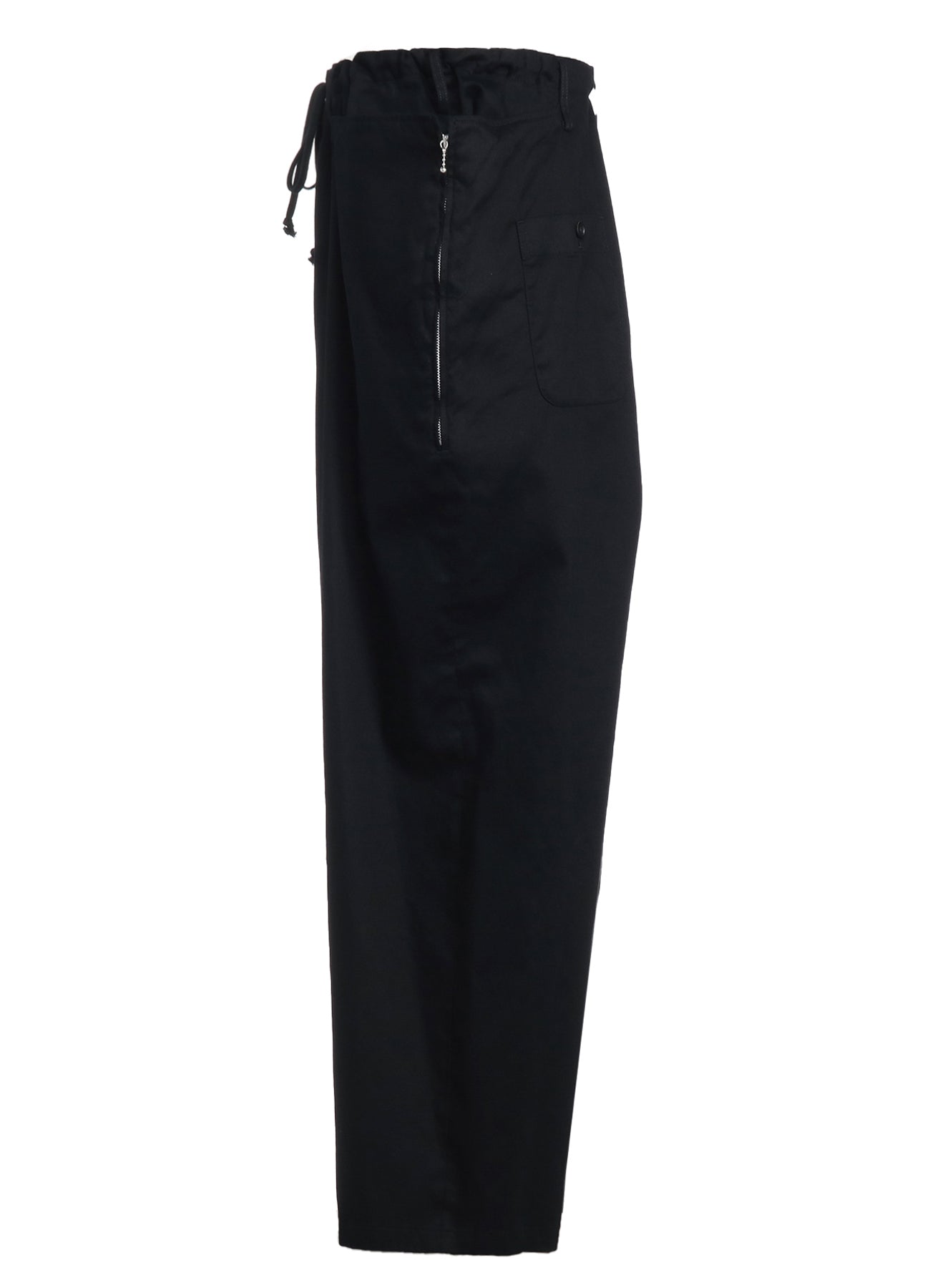 **Cotton Twill Drawstring Wide Leg Pants with Side Zip Pockets - Comfortable Casual Pants for Women, Lounge Wear, Travel & Everyday Outfits**