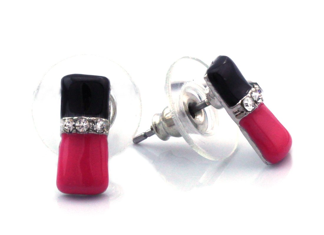 Manicurist Jewelry Set - Nail Polish Bottle Charm Stud Earrings & Necklace Gift for Nail Artists | Perfect for Salons, Gifts & Fashion Accessories