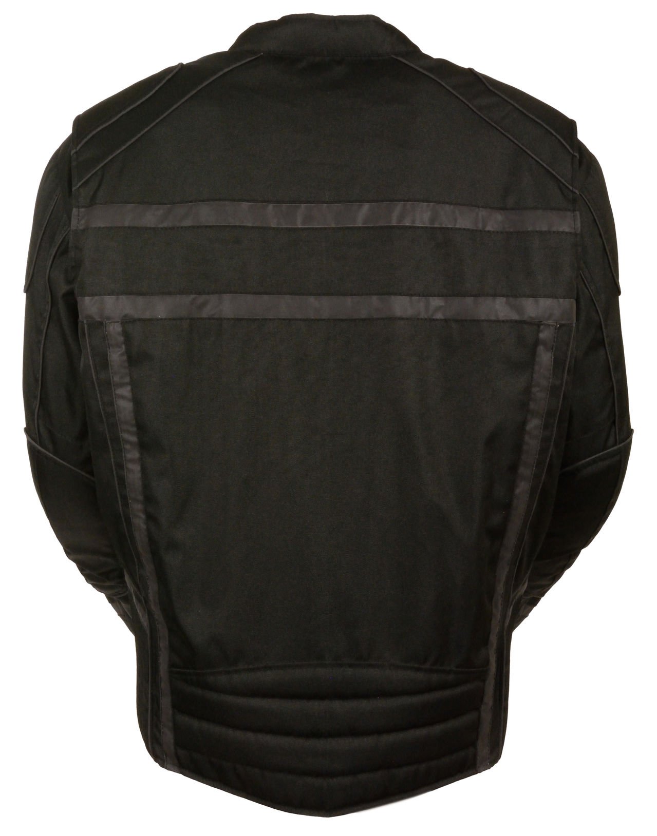 Milwaukee Leather Men's Vented Textile Motorcycle Jacket with High Visibility Reflective Strips - Black Size S - Perfect for Riding, Commuting & Nighttime Safety