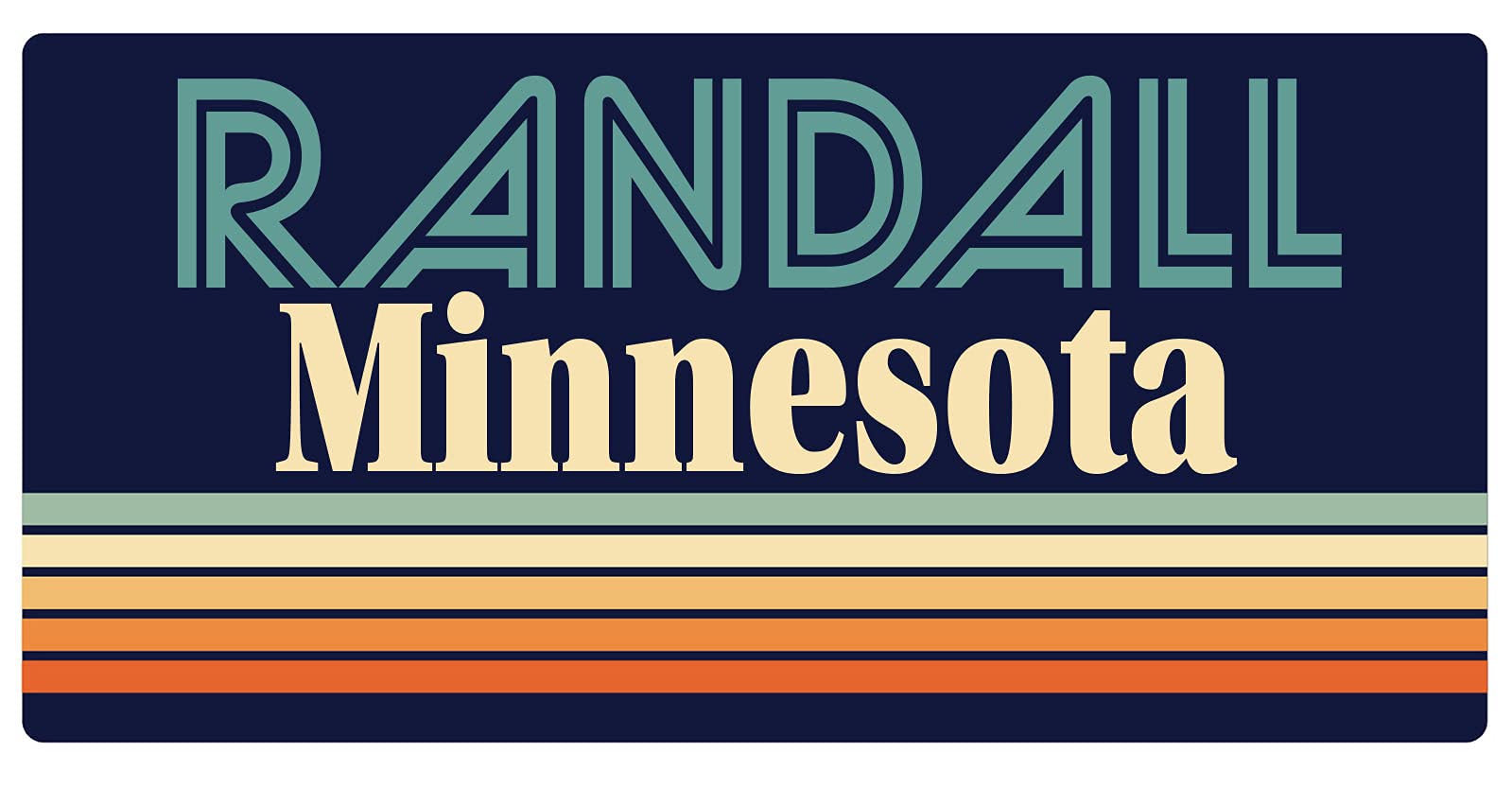 Randall Minnesota Retro Fridge Magnet 5 x 2.5 Inch - Vintage Souvenir & Collectible for Refrigerators, Lockers, Whiteboards | Perfect for Home, Office & Travel Decor