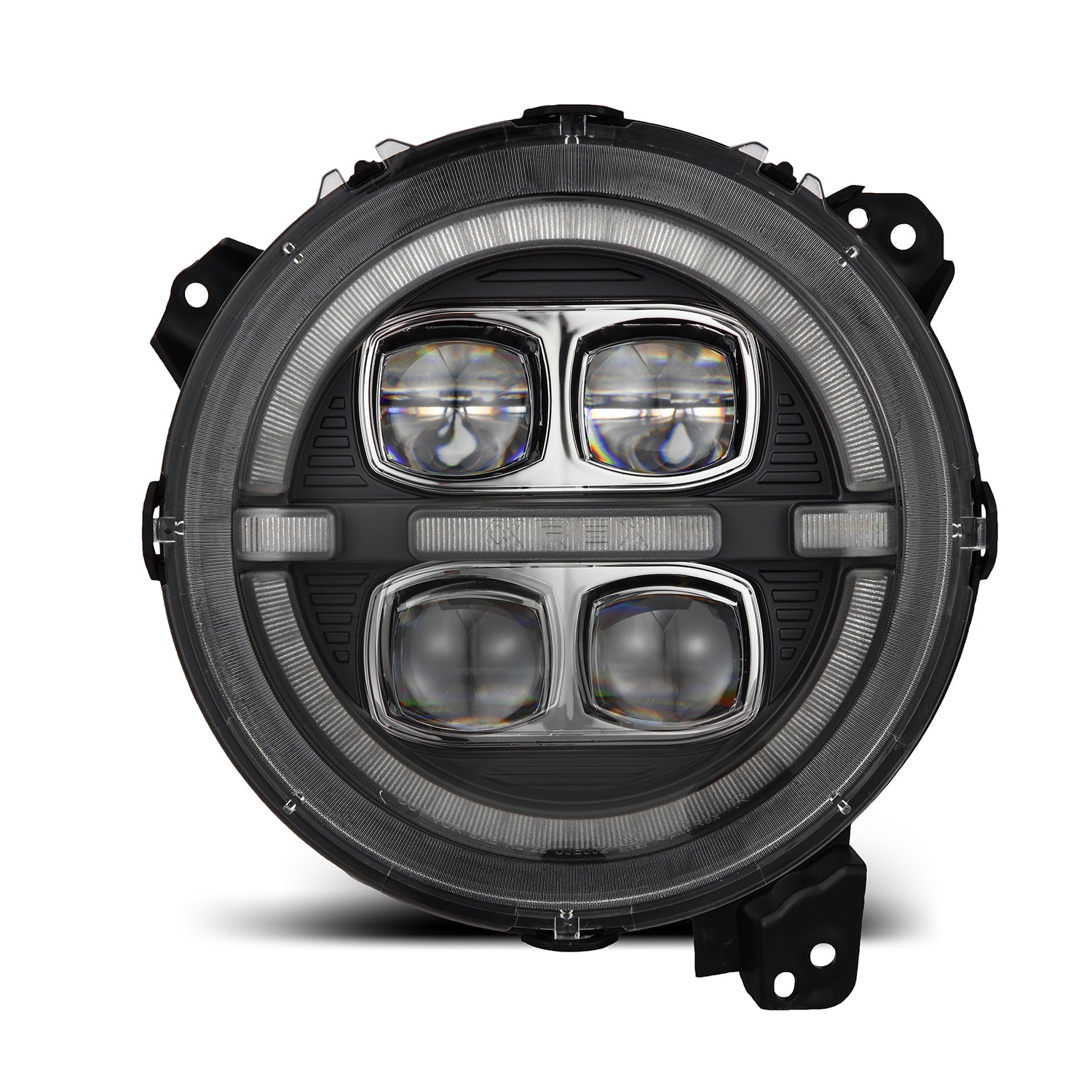 AlphaRex NOVA LED Projector Headlights for Jeep Wrangler (2018-2025) & Gladiator (2020-2025) - Black, High-Performance Lighting Upgrade for Off-Road & Night Driving