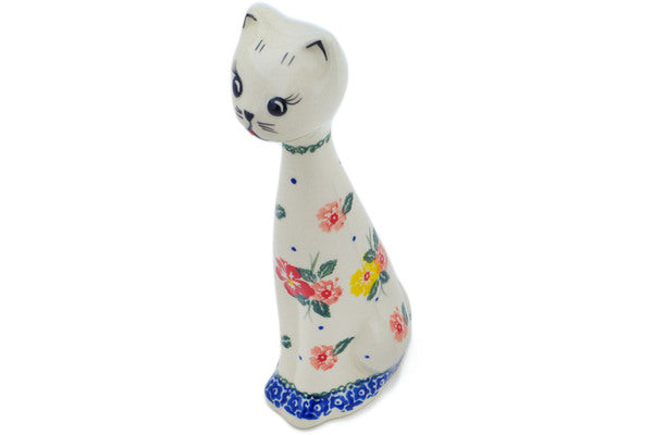 10-Piece Cat Figurine Set - Hibiscus Splendor Hand-Painted Ceramic Cat Statues for Home Decor, Gift, or Collection | Perfect for Living Room, Bedroom, or Office Display