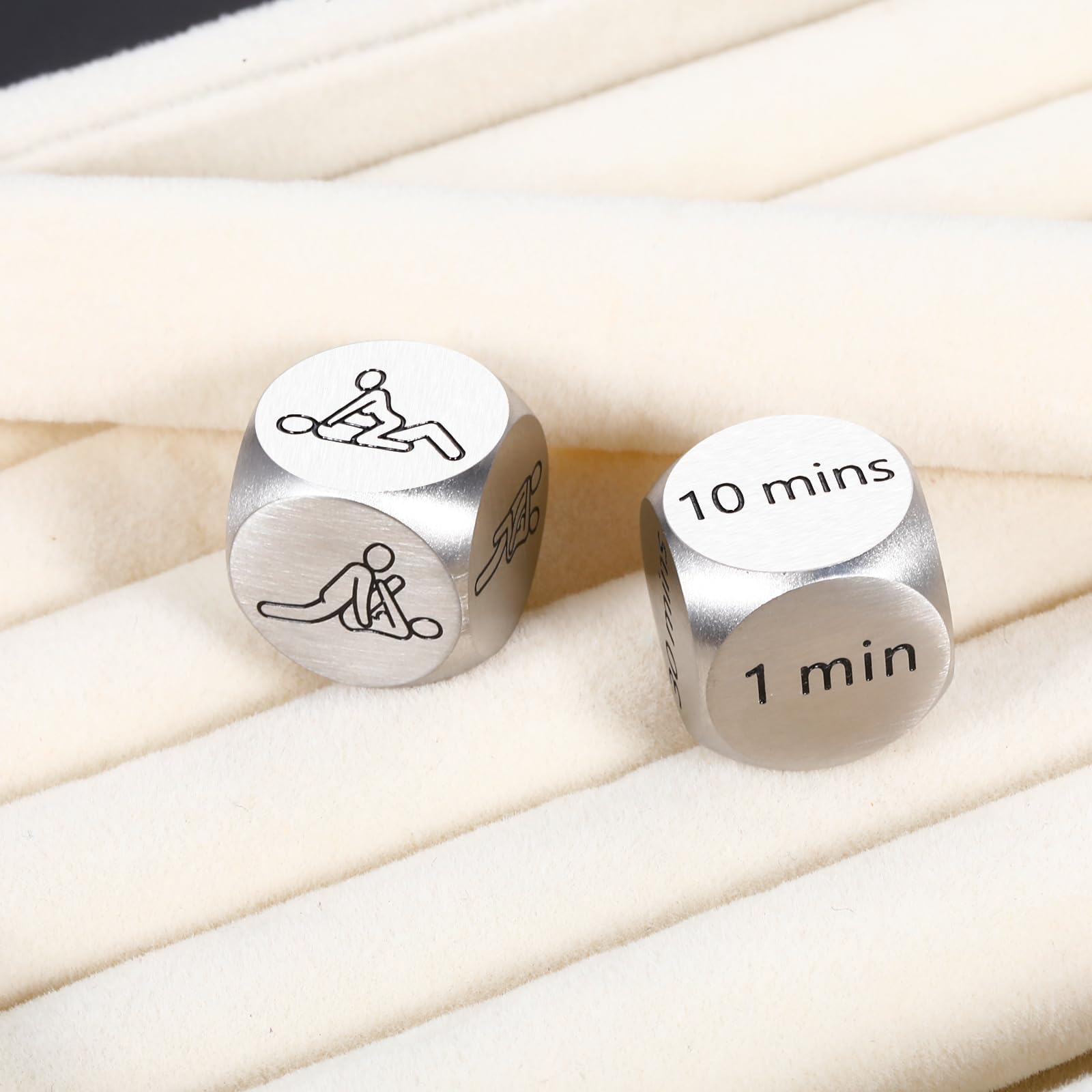 Funny Date Night Dice Set for Couples - Romantic Decision Making Game for Boyfriend, Girlfriend, Husband & Wife - Perfect Anniversary, Wedding, Honeymoon, Engagement Gift (2 Steel Dice) - Great for Valentine's Day, Easter & Special Occasions - Spice Up Your Relationship with Fun Date Ideas