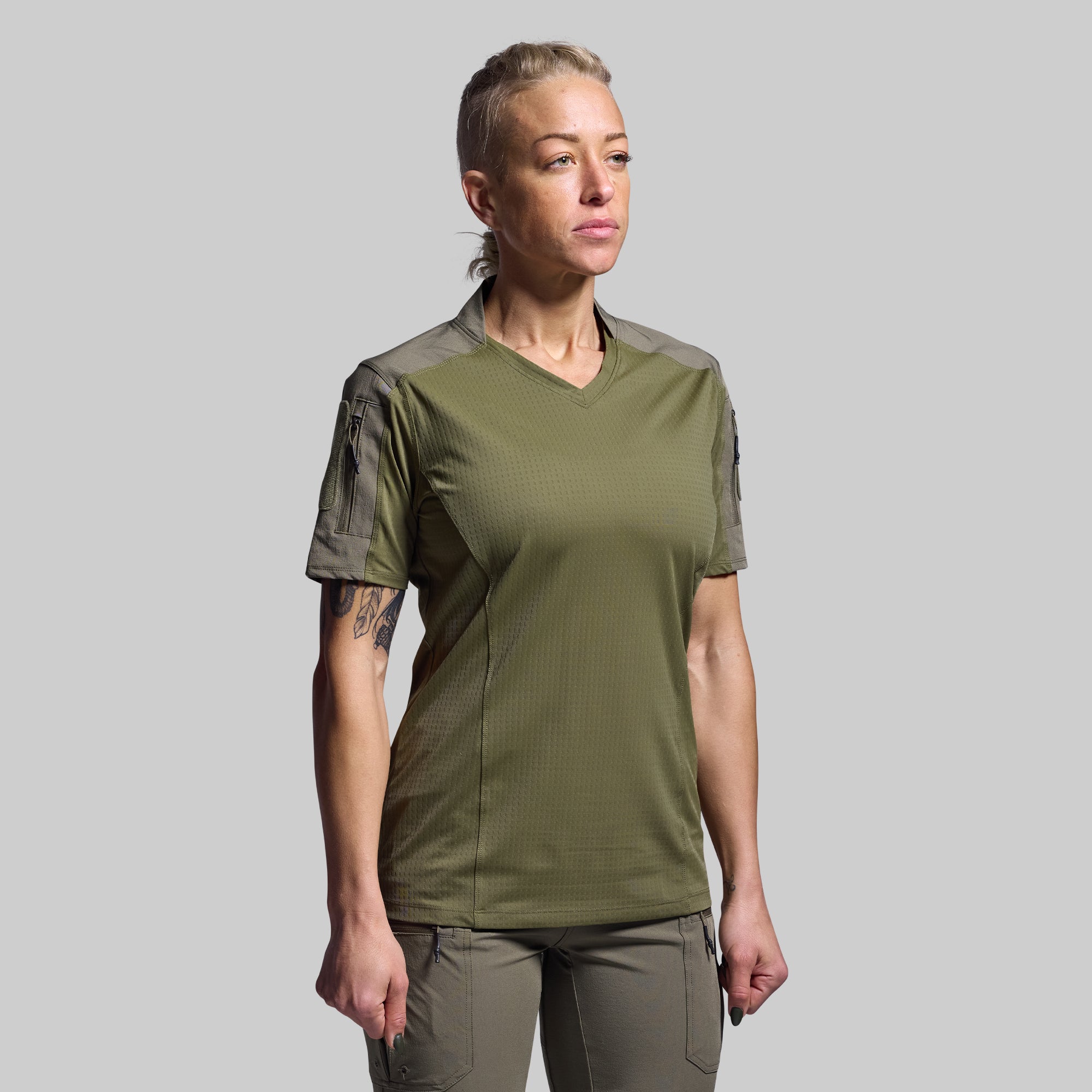 Women's Outdoor Performance Top Pro (OD Green) - Lightweight & Breathable Hiking Shirt for Trail Running, Camping & Adventure Travel
