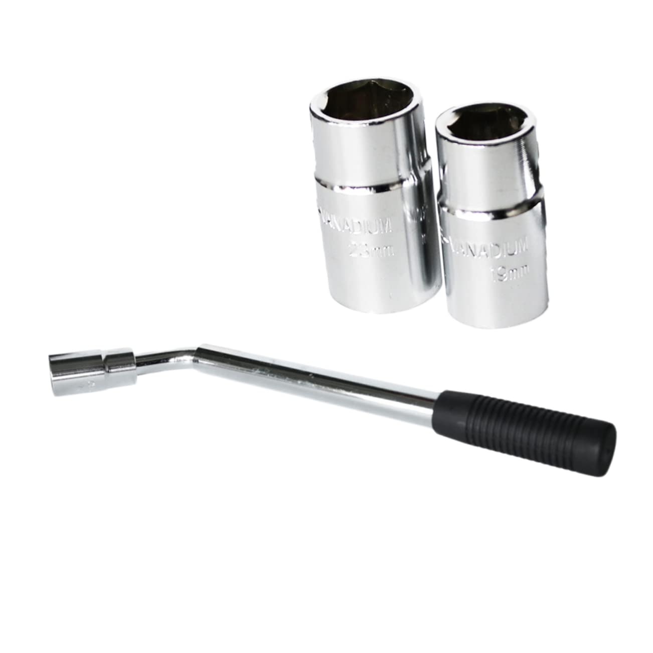 VICASKY Tire Repair Kit - 4-Way Cross Wheel Lug Wrench with Socket Sleeve for Car & Truck Tire Changing - Durable Automotive Emergency Roadside Tool for Flat Tire Repair and Vehicle Maintenance