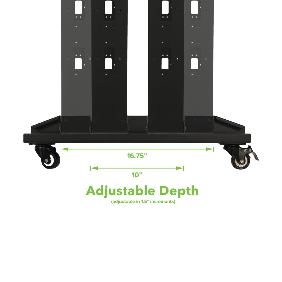 NavePoint 7ft Open Frame 19 Inch 42U 4-Post Server Rack with Casters - Heavy Duty Network Equipment Rack for Data Center, Server Room & IT Infrastructure (Rolling Design for Easy Mobility)