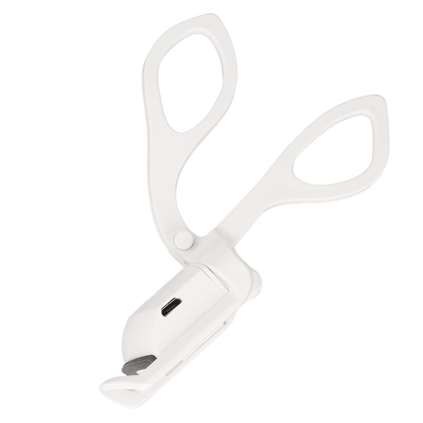 Rechargeable Heated Eyelash Curler with USB-C - 2 Temperature Settings for Perfect Lashes | Portable Electric Lash Curler for Home & Travel (White) | Great for Daily Makeup & Special Occasions