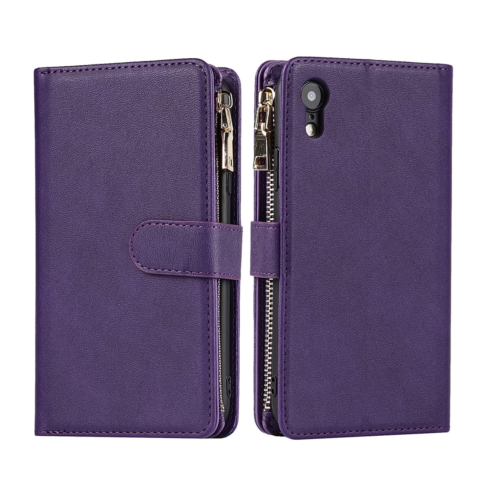 Jaorty Premium PU Leather Wallet Case for iPhone XR (6.1
