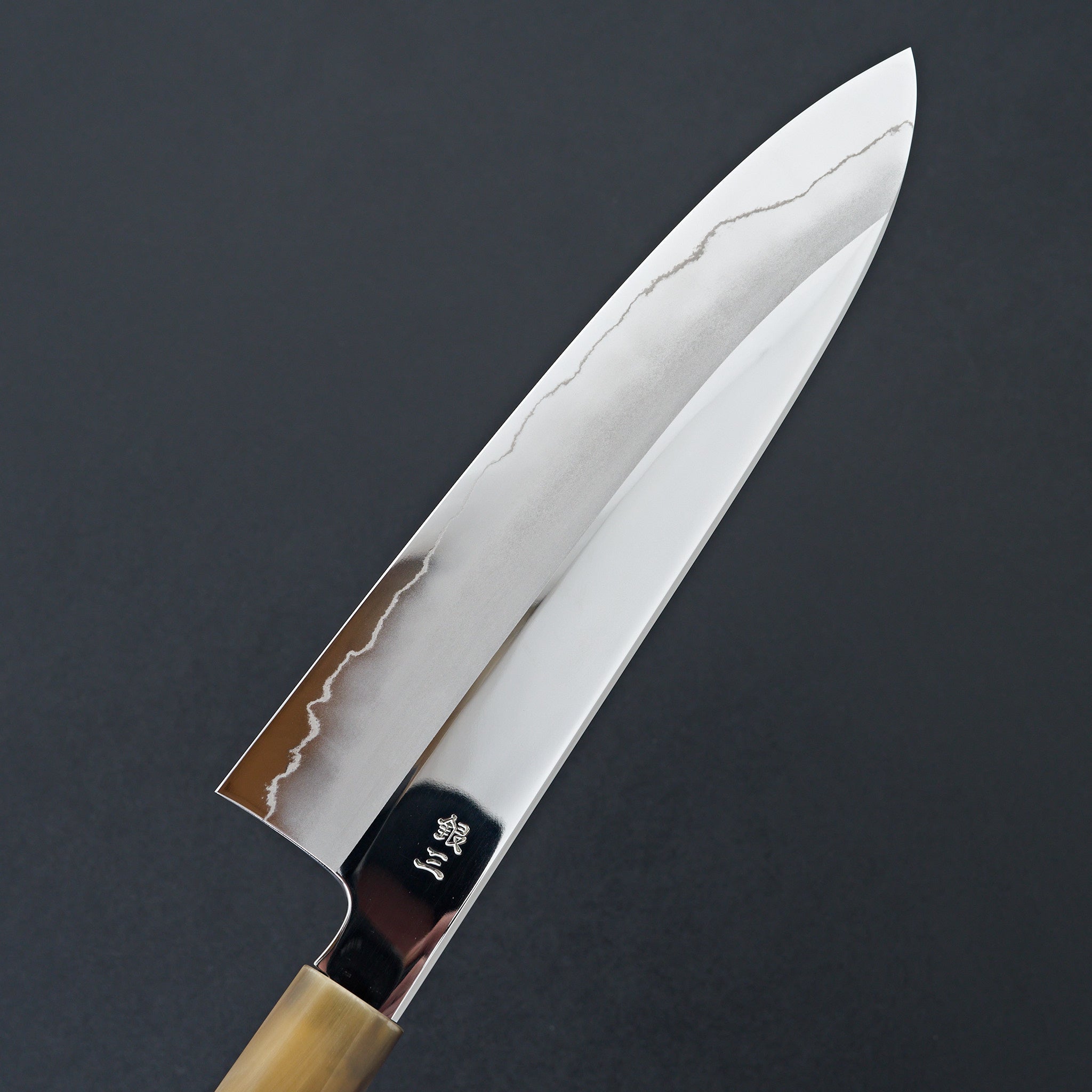 Hitohira Kikuchiyo Rou Silver #3 Mirror Polished Gyuto Japanese Chef Knife 210mm with Ebony Handle - Perfect for Sushi, Meat Slicing & Professional Kitchen Use