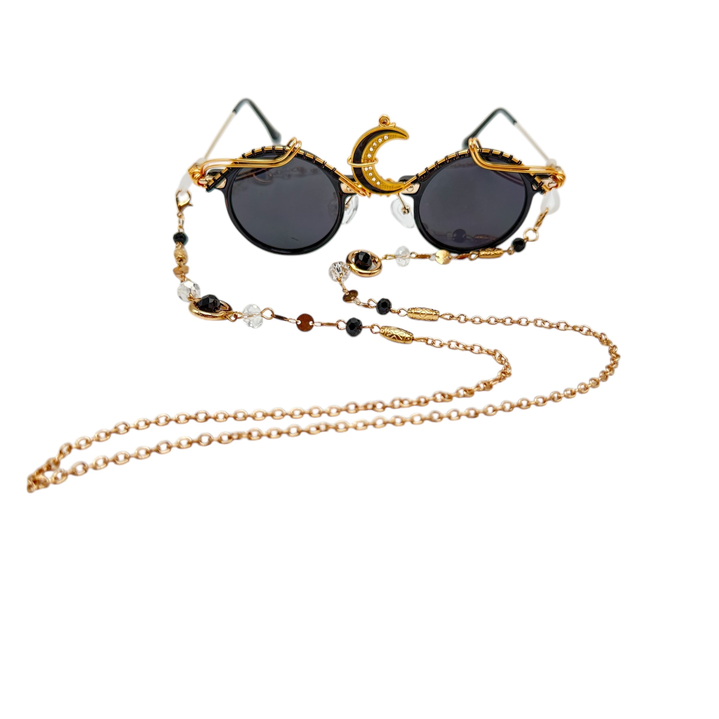 Gothic Luna Necklace with Chain - Limited Edition Gothic Jewelry for Women, Perfect for Halloween, Cosplay, and Dark Fashion Accessories