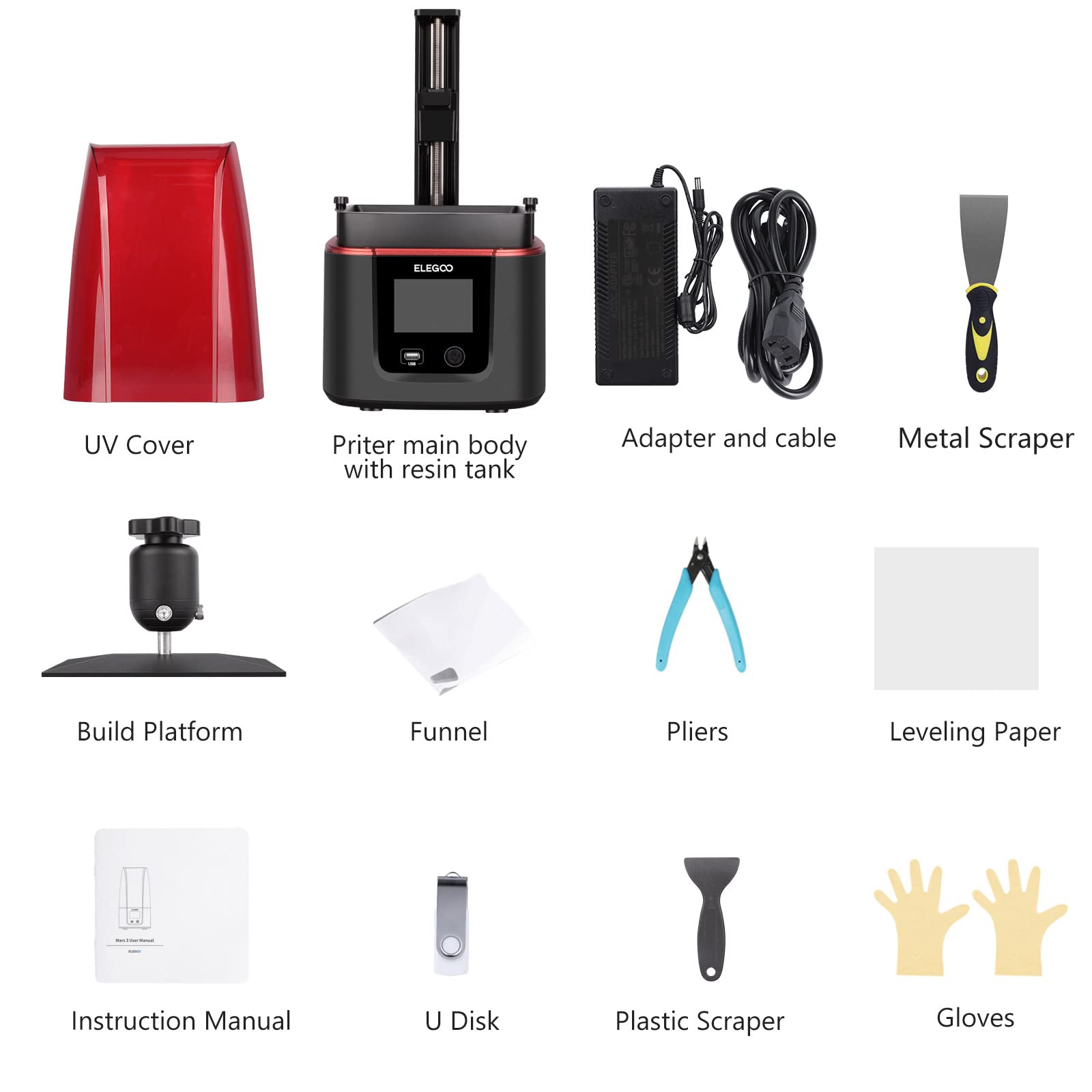 ELEGOO Mars 3 MSLA 3D Printer with 6.66