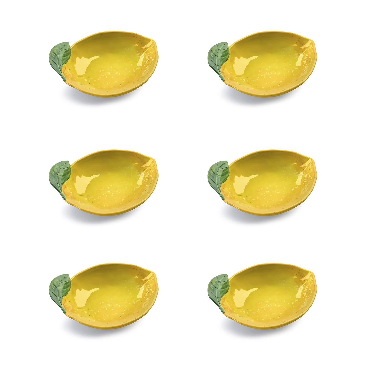Lemon-Shaped Melamine Bowl Set of 6 - 8