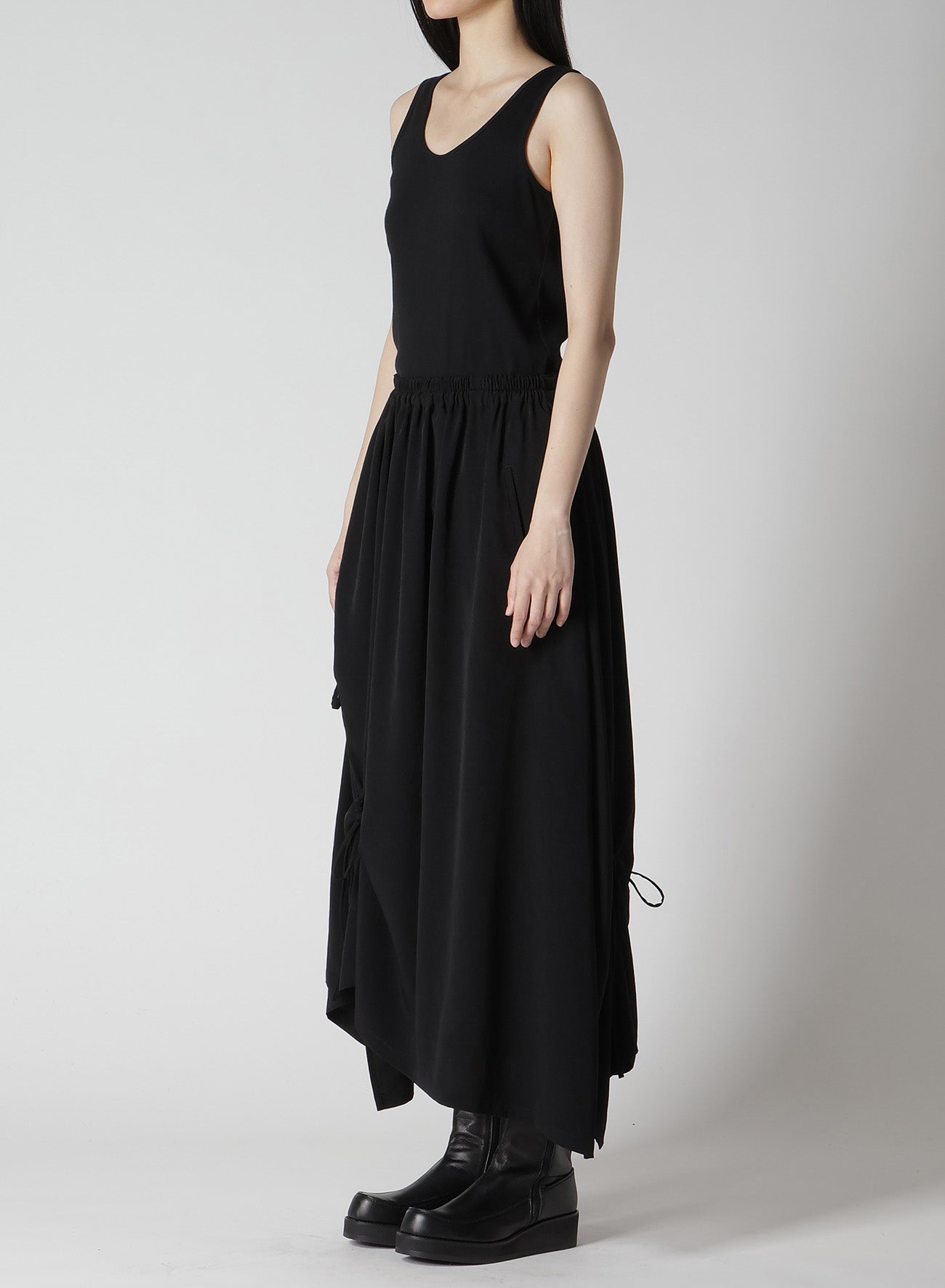 Elegant Crepe de Chine Circle Gathered Skirt - Flowy Midi Skirt for Women | Perfect for Office Wear, Date Nights & Summer Outfits