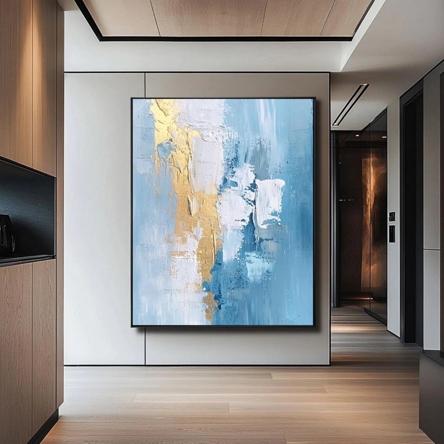 Abstract Painting #AB 458 - Modern Canvas Wall Art for Living Room, Bedroom & Office Decor | Handmade Contemporary Artwork