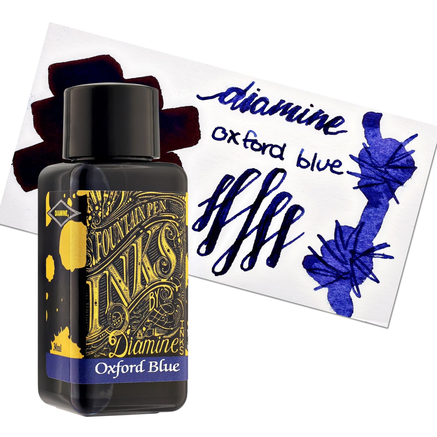 Premium Diamine Bottled Ink & Cartridges - Oxford Blue | Vibrant Fountain Pen Ink for Writing, Calligraphy & Art Projects