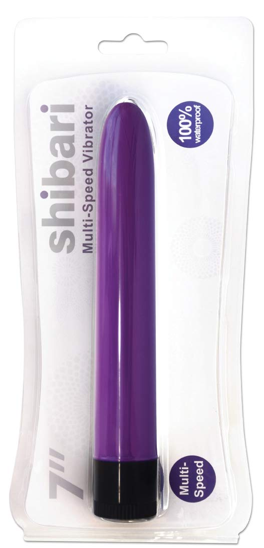 Shibari Classic 7-Inch Bullet Vibrator for Women - Waterproof, Rechargeable, Quiet Clitoral & G-Spot Stimulator - ABS Plastic Adult Sex Toy - Perfect for Solo Play & Couples Intimacy (Purple)