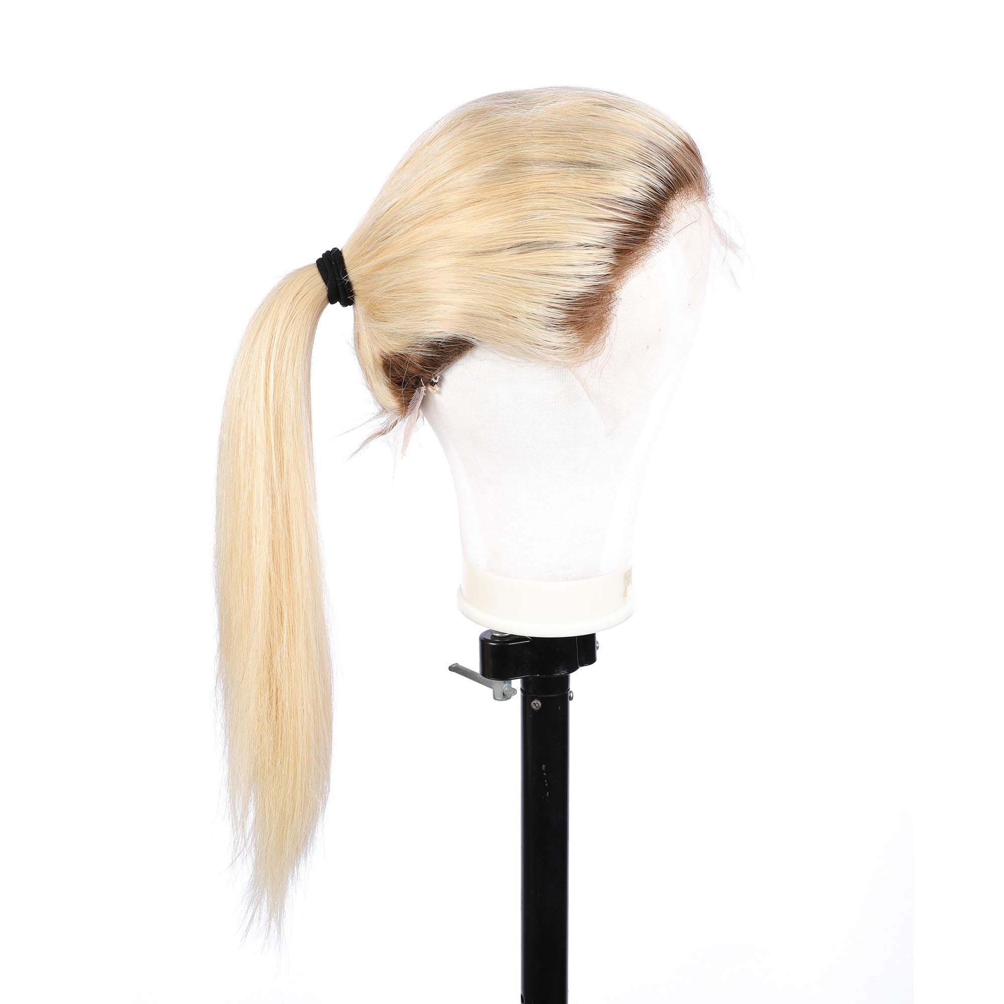 #4/613 Blonde Peruvian Virgin Human Hair Wigs for Women - Pre Plucked Ombre Full Lace Wig with Baby Hair | 28 Inch Straight Glueless Lace Front Wig | Natural Look for Daily Wear, Cosplay & Special Occasions
