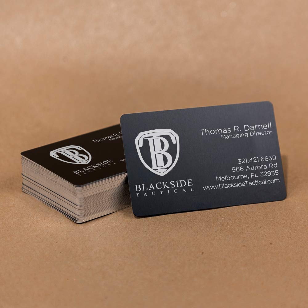 100 Premium Black Aluminum Business Card Blanks - Laser & CNC Engraving Compatible - Ideal for Professional Networking, Corporate Gifts, and Custom Branding