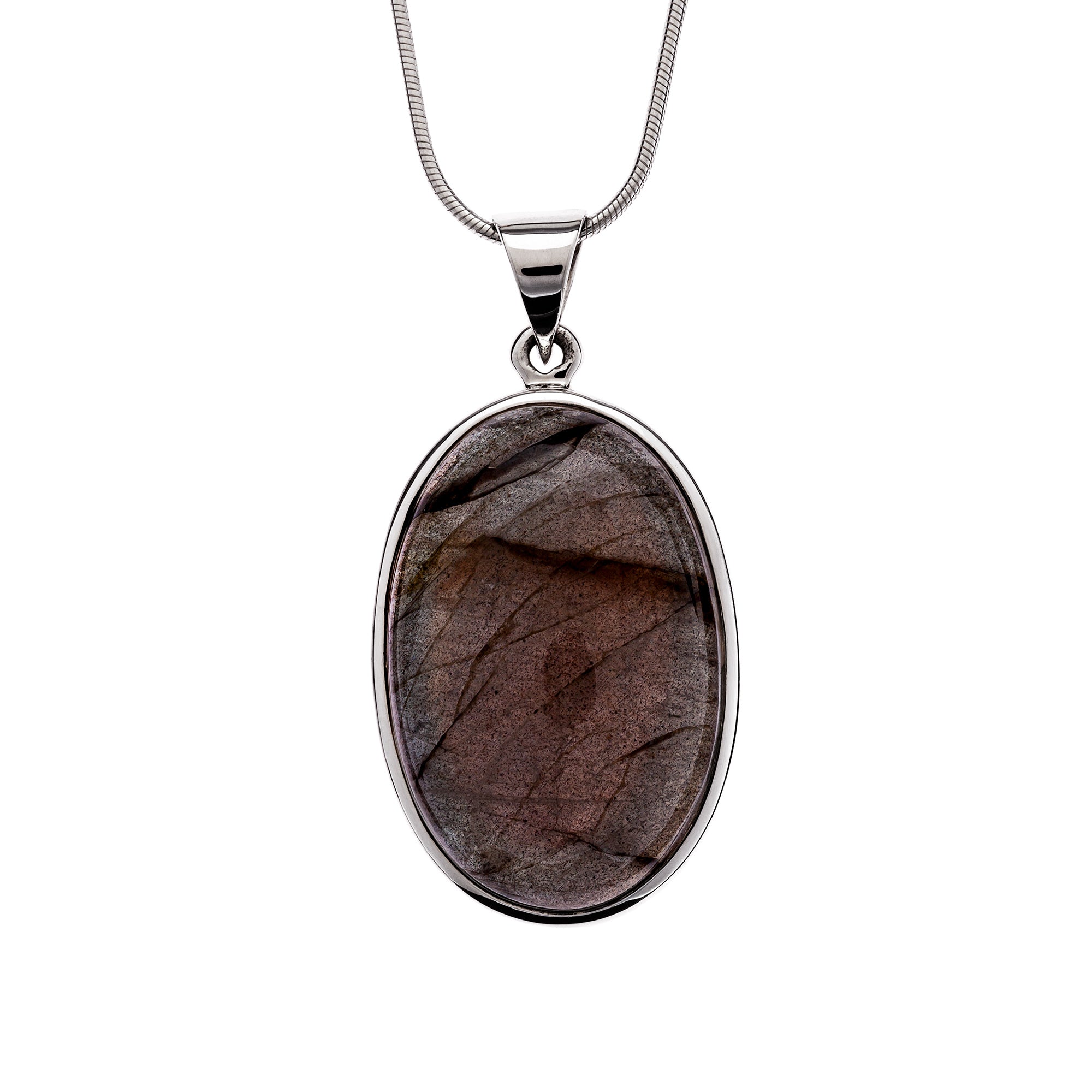 Natural Purple Labradorite Pendant Necklace - Healing Crystal Jewelry for Women - Perfect for Meditation, Energy Work & Spiritual Gifts
